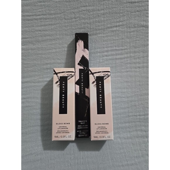 Fenty Beauty Lip Gloss And Liner Set Fu$$y Hot Chocolit And Bubble-tini Liner - Picture 1 of 3